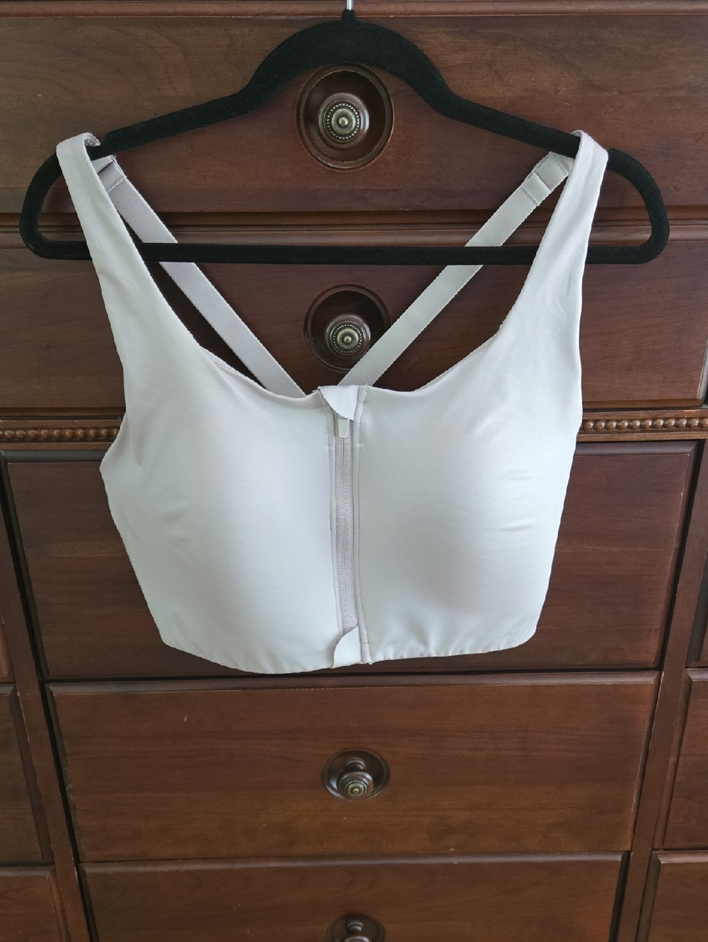 Avia bra. Zipper front. Size XXL Grey.  Never Worn.